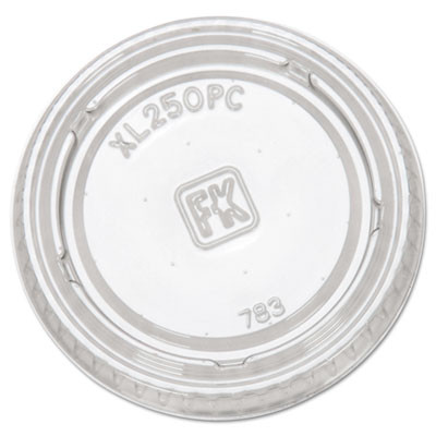 Fabri-Kal Portion Cup Lids  Fits 1 5-2 5oz Cups  Clear (FAB XL250PC)