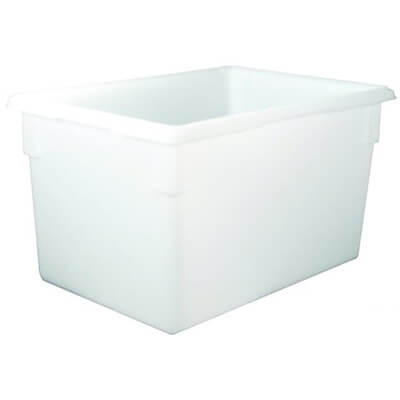 Rubbermaid Commercial Food Tote Boxes  21 5gal  26w x 18d x 15h  White (RCP 3501 WHI)