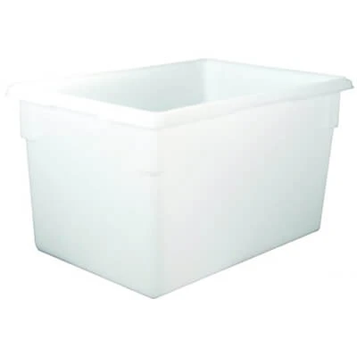 Rubbermaid Commercial Food Tote Boxes  21 5gal  26w x 18d x 15h  White (RCP 3501 WHI)