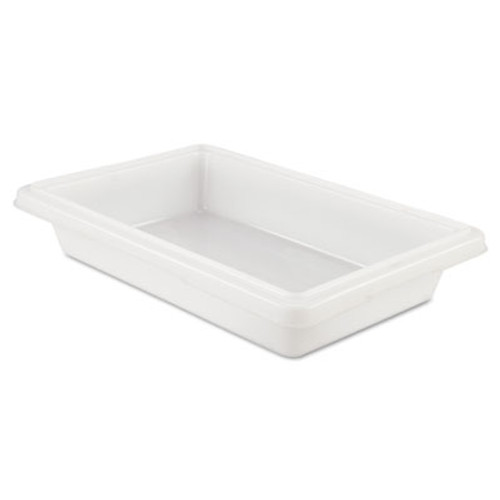 Rubbermaid Commercial Food Tote Boxes  2gal  18w x 12d x 3 1 2h  White (RCP 3507 WHI)