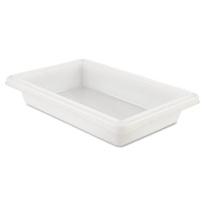 Rubbermaid Commercial Food Tote Boxes  2gal  18w x 12d x 3 1 2h  White (RCP 3507 WHI)