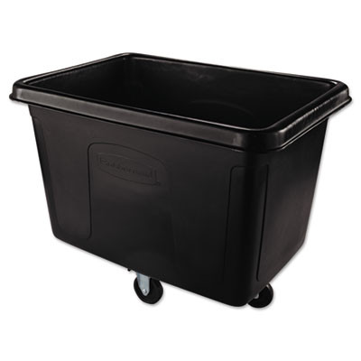 Rubbermaid Commercial Cube Truck  Rectangular  500 lb Capacity  Black (RCP 4614 BLA)