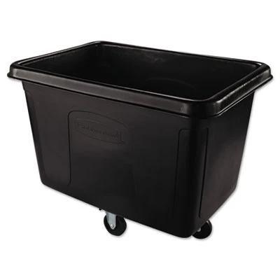 Rubbermaid Commercial Cube Truck  Rectangular  500 lb Capacity  Black (RCP 4614 BLA)