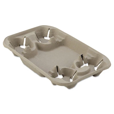 Chinet StrongHolder Molded Fiber Cup Food Tray  8-22oz  Four Cups  250 Carton (HUH FOND)