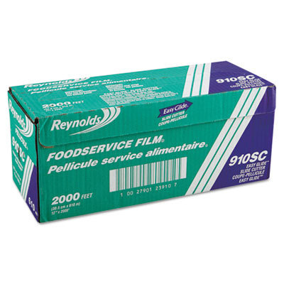 Reynolds Wrap PVC Food Wrap Film Roll in Easy Glide Cutter Box  12  x 2000 ft  Clear (REY 910SC)