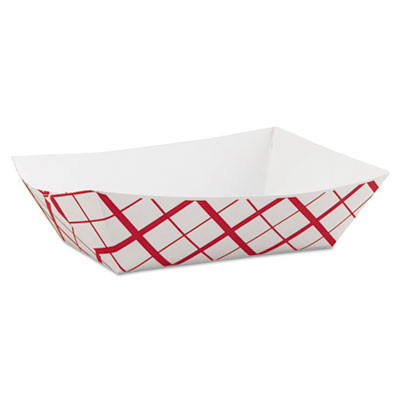 SCT Paper Food Baskets  3lb  Red White  500 Carton (SCH 0425)