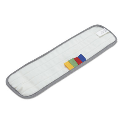 Boardwalk Microfiber Mop Head  Blue  18 x 5  Split Microfiber  Hook   Loop Back  Dozen (UNS MFM185B-CF)