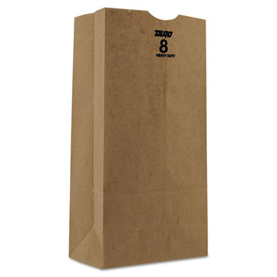 General Grocery Paper Bags  50 lbs Capacity   8  6 13 w x 4 13 d x 12 44 h  Kraft  500 Bags (BAG GH8-500)