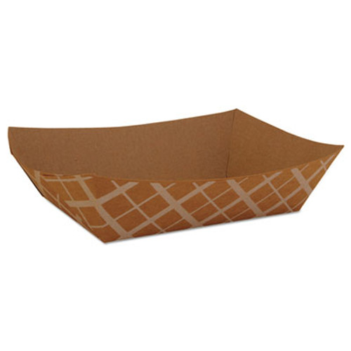 SCT Food Trays  Paperboard  Brown Kraft  3-Lb Capacity  500 Carton (SCH 0525)