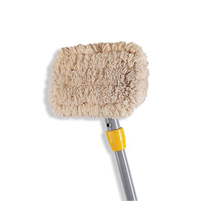 Rubbermaid Commercial Wall Washer Kit  White Cotton Pads  9w x 5d  60  Handle  Gray Handle (RCP S226)