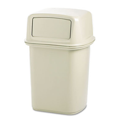 Rubbermaid Commercial Ranger Fire-Safe Container  Square  Structural Foam  45 gal  Beige (RCP 9171-88 BEI)