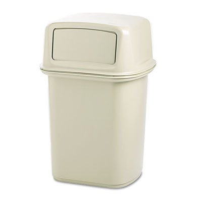 Rubbermaid Commercial Ranger Fire-Safe Container  Square  Structural Foam  45 gal  Beige (RCP 9171-88 BEI)