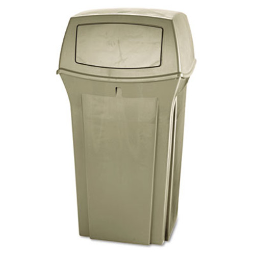 Rubbermaid Commercial Ranger Fire-Safe Container  Square  Structural Foam  35 gal  Beige (RCP 8430-88 BEI)