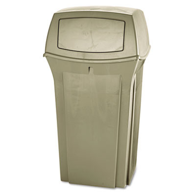 Rubbermaid Commercial Ranger Fire-Safe Container  Square  Structural Foam  35 gal  Beige (RCP 8430-88 BEI)