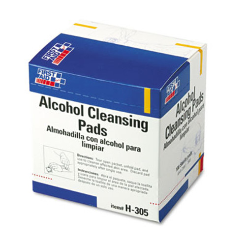 First Aid Only Alcohol Cleansing Pads  Dispenser Box  100 Box (FAOH305)