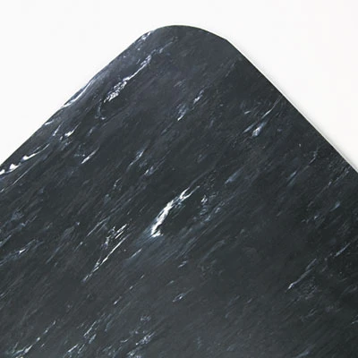 Crown Cushion-Step Surface Mat  36 x 60  Marbleized Rubber  Black (CRO CU3660S BLA)
