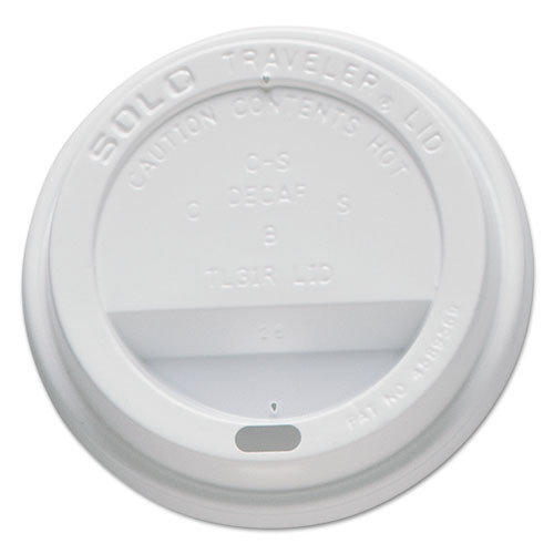 Dart Traveler Cappuccino Style Dome Lid  Fits 10oz Cups  White  100 Pack  10 Packs Carton (SCC TL31R2)