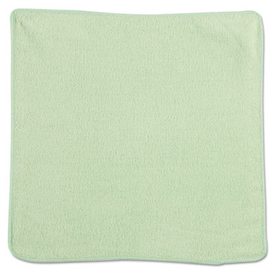 Rubbermaid Commercial Microfiber Cleaning Cloths  12 x 12  Green  24 Pack (RCP 1820578)