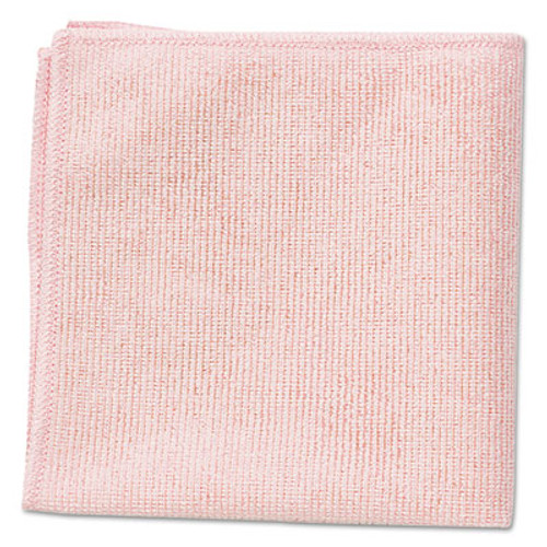 Rubbermaid Commercial Microfiber Cleaning Cloths  16 x 16  Pink  24 Pack (RCP 1820581)