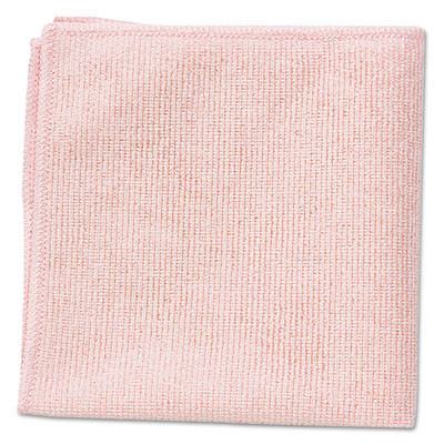 Rubbermaid Commercial Microfiber Cleaning Cloths  16 x 16  Pink  24 Pack (RCP 1820581)