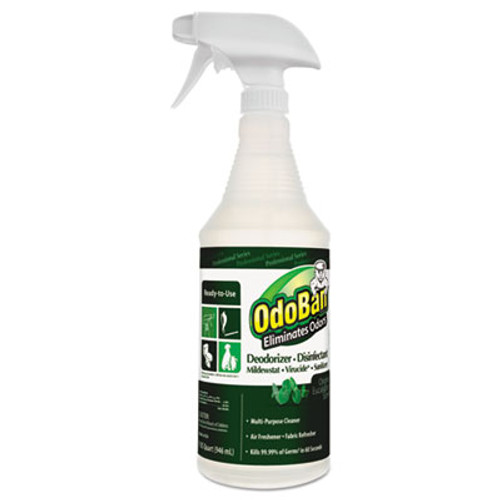 OdoBan RTU Odor Eliminator and Disinfectant   Eucalyptus Scent  32 oz Spray Bottle (CCC 910062-QC12)