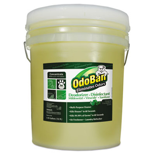 OdoBan Concentrated Odor Eliminator and Disinfectant  Eucalyptus  5 gal Pail (ODO9110625G)