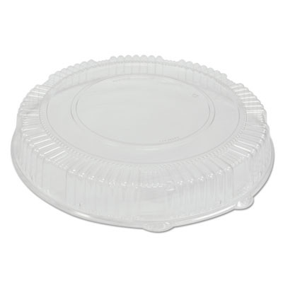 WNA Caterline Dome Lids  Plastic  16  Diameter  2 3 4  High  Clear  25 Carton (WNA A16PETDM)
