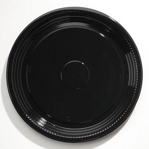 WNA Caterline Casuals Thermoformed Platters  PET  Black  18  Diameter (WNA A518PBL)
