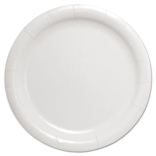 Dart Bare Eco-Forward Clay-Coated Paper Dinnerware  Plate  9  Diameter  White (SCC HP9S)