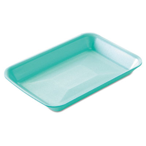 Genpak Supermarket Trays, Green, Foam, 8 1/4 x 1 x 5 3/4, 125/Bag, 4 Bags/Carton (GNP 2GN)