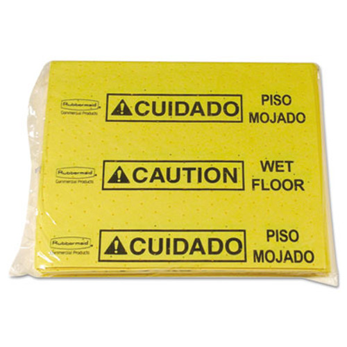 Rubbermaid Commercial Over-The-Spill Pad Tablet w 25 Pads  Yellow Black 14 x 16 1 2 (RCP 4253 YEL)