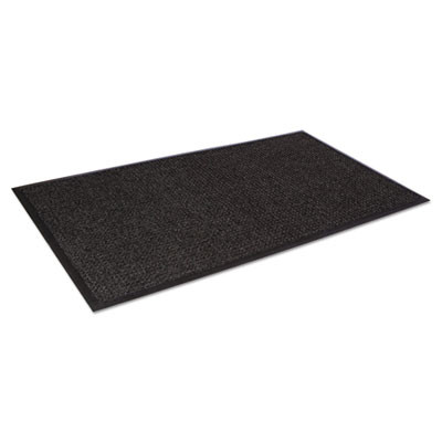 Crown Super-Soaker Wiper Mat with Gripper Bottom  Polypropylene  46 x 72  Charcoal (CRO SSR046 CHA)