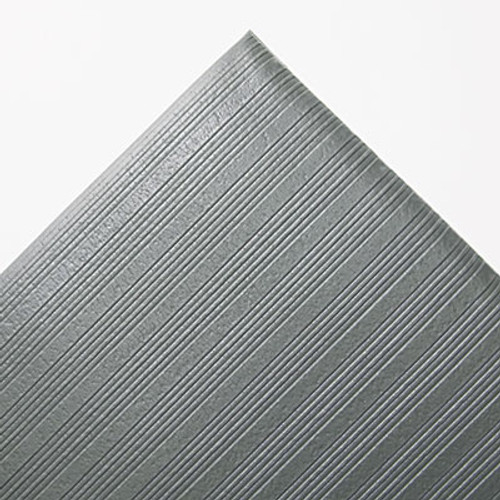 Crown Ribbed Anti-Fatigue Mat  Vinyl  36 x 60  Gray (CRO FL3660 GRA)