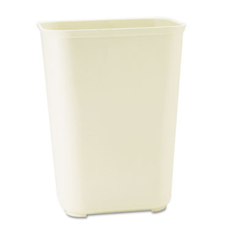 Rubbermaid Commercial Fire-Resistant Wastebasket  Rectangular  Fiberglass  10 gal  Beige (RCP 2544 BEI)