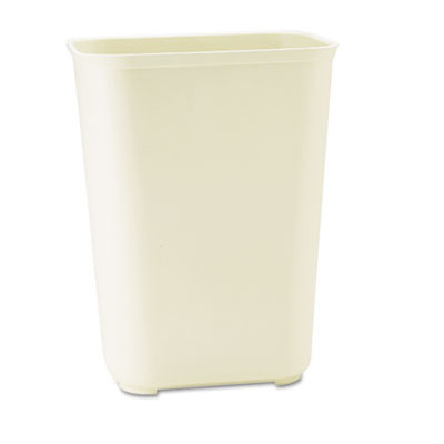 Rubbermaid Commercial Fire-Resistant Wastebasket  Rectangular  Fiberglass  10 gal  Beige (RCP 2544 BEI)