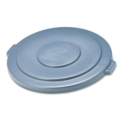 Rubbermaid Commercial Round Flat Top Lid  for 55 gal Round BRUTE Containers  26 75  diameter  Gray (RCP 2654 GRA)