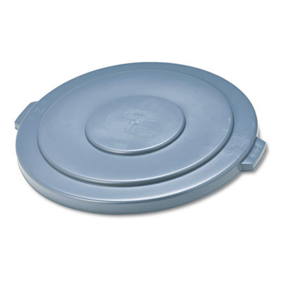 Rubbermaid Commercial Round Flat Top Lid  for 55 gal Round BRUTE Containers  26 75  diameter  Gray (RCP 2654 GRA)