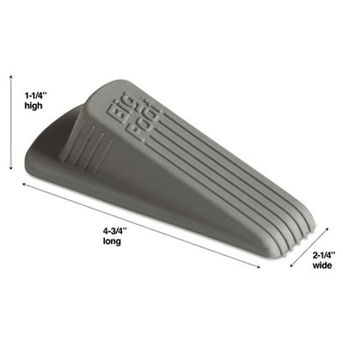 Master Caster Big Foot Doorstop  No Slip Rubber Wedge  2 25w x 4 75d x 1 25h  Gray (MST 00941)