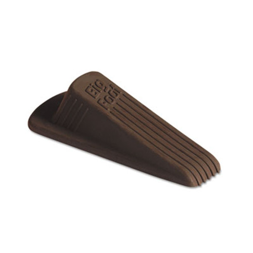 Master Caster Big Foot Doorstop  No Slip Rubber Wedge  2 25w x 4 75d x 1 25h  Brown (MST 00920)