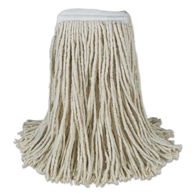 Boardwalk Banded Cotton Mop Heads  24oz  White  12 Carton (BWK CM20024)