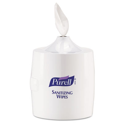 PURELL Hand Sanitizer Wipes Wall Mount Dispenser  1200 1500 Wipe Capacity  White (GOJ 9019-01)