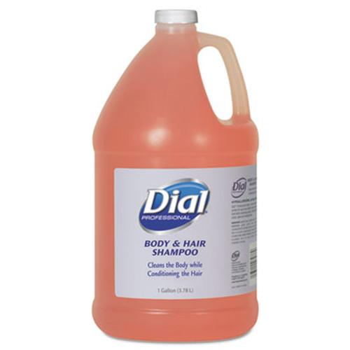 Dial Professional Body and Hair Care  1 gal Bottle  Gender-Neutral Peach Scent  4 Carton (DIA 03986)