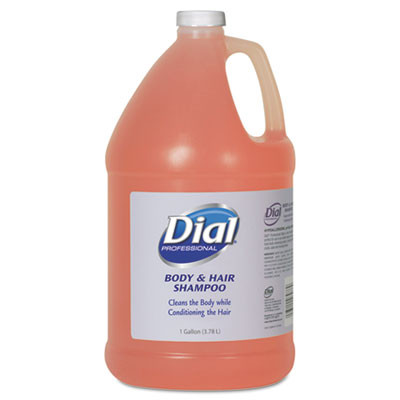 Dial Professional Body and Hair Care  1 gal Bottle  Gender-Neutral Peach Scent  4 Carton (DIA 03986)