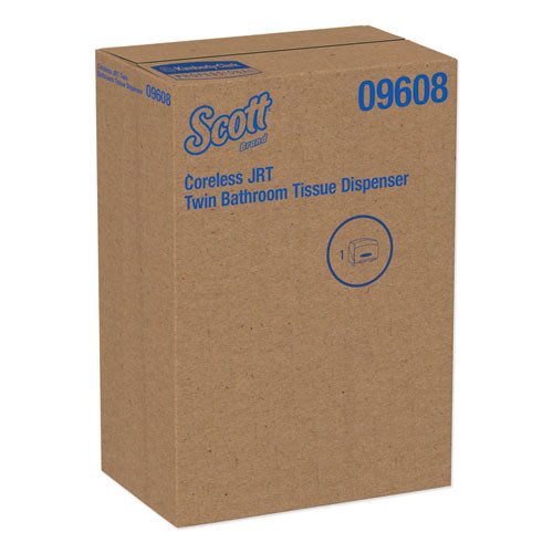 Scott Essential Coreless Twin Jumbo Roll Tissue Dispenser  20 x 6 x 11  Black (KCC 09608)