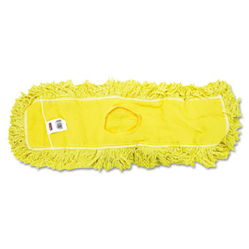 Rubbermaid Commercial Trapper Commercial Dust Mop  Looped-end Launderable  5  x 24   Yellow (RCP J153)