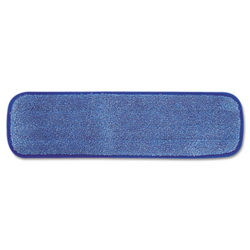Rubbermaid Commercial Microfiber Wet Room Pad  Split Nylon Polyester Blend  18   Blue  12 Carton (RCP Q410 BLU)