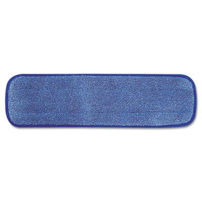 Rubbermaid Commercial Microfiber Wet Room Pad  Split Nylon Polyester Blend  18   Blue  12 Carton (RCP Q410 BLU)