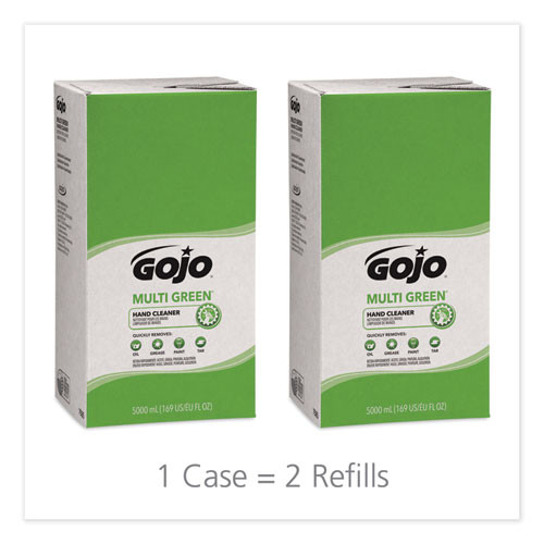 GOJO MULTI GREEN Hand Cleaner Refill  5000mL  Citrus Scent  Green  2 Carton (GOJ 7565)