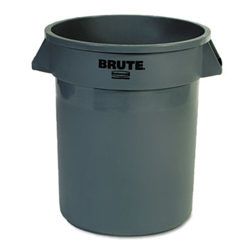 Rubbermaid Commercial Round Brute Container  Plastic  20 gal  Gray (RCP262000GRA)