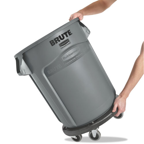 Rubbermaid Commercial Round Brute Container  Plastic  20 gal  Gray (RCP262000GRA)
